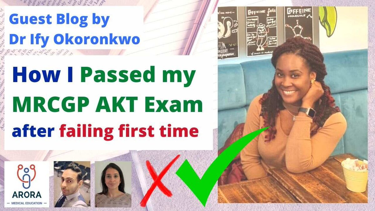 🙌 How I Passed MRCGP AKT Second Time: Dr Ify. Read here 👉 aroramedicaleducation.co.uk/how-i-passed-m…

#Meded #FOAMed #FOMed #MedicalEducation #CanPassWillPass #MedTwitter #iWentWithArora