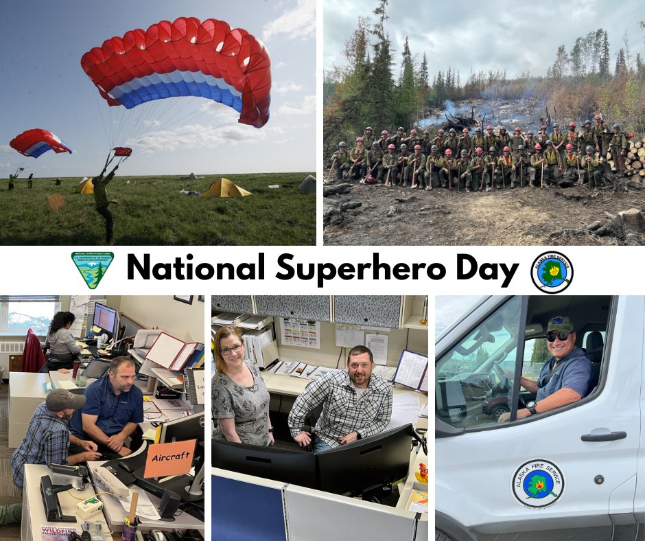 🦸‍♂️Happy #NationalSuperheroDay! 🦸‍♀️ Today, we honor the unsung heroes who dedicate themselves to safeguarding the public, our communities and public lands. A special shoutout to our incredible firefighters, dispatchers & staff who are the real superheroes of wildland fire. 💪