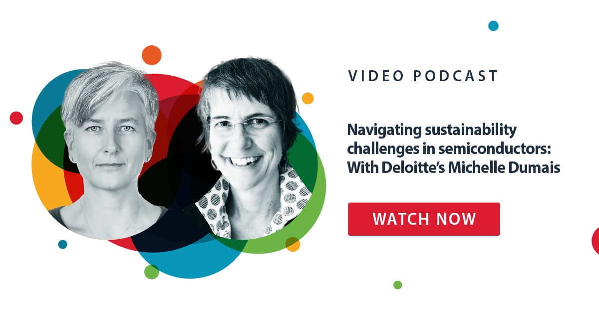 How do you tackle #SupplyChain #sustainability and carbon emissions in the semiconductor industry? Michelle from @Deloitte and @PollyMGuthrie at Kinaxis discuss strategic sustainability planning in the latest #BigIdeasInSupplyChain podcast. Watch it here: bit.ly/3xCyphY