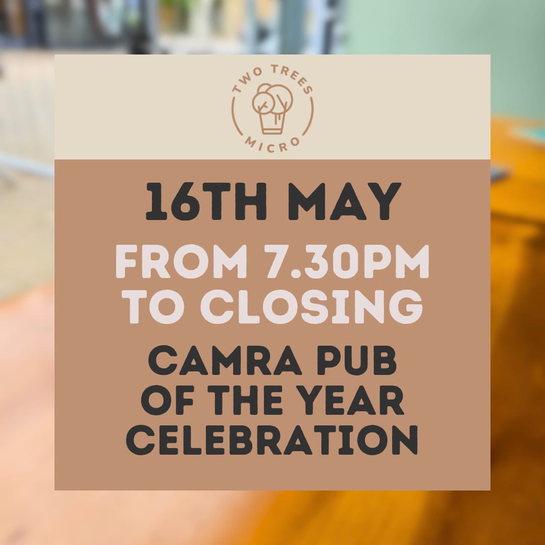 We will be hosting @watfordcamra on the 16th May to receive the certificates for 2023 pub of the year, and cider pub of the year. Everyone is welcome to join us in celebrating throughout the evening.