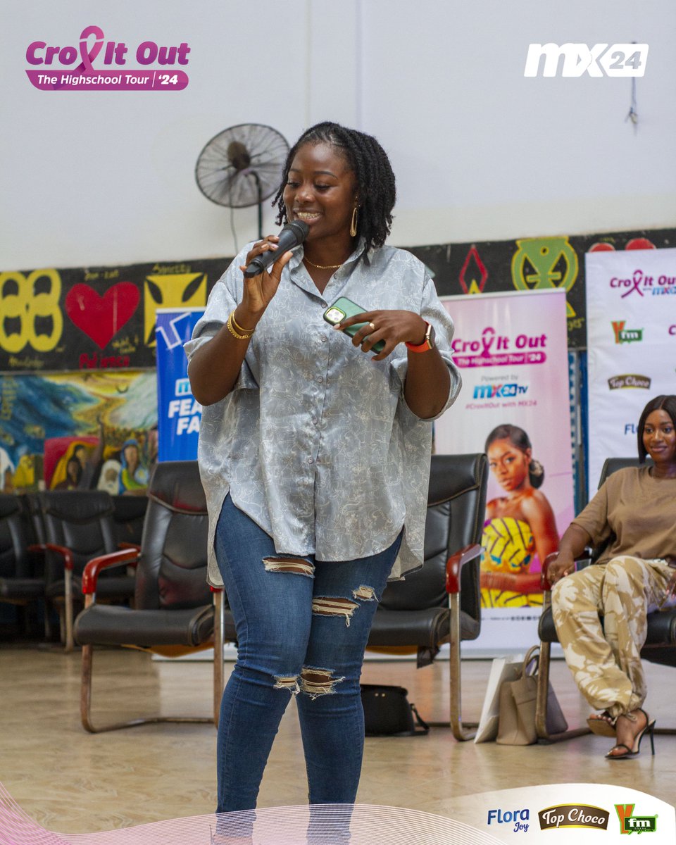 Who knew <a href="/MzDru/">Mz Dru</a> could dance? 💃

Thank you for continuing to inspire and motivate future female leaders during #CroxItOut2024 

#mx24gh #funfearlessfactual #BreastCancerAwareness #KroboGirls #TopChoco #FloraTissues #YFM