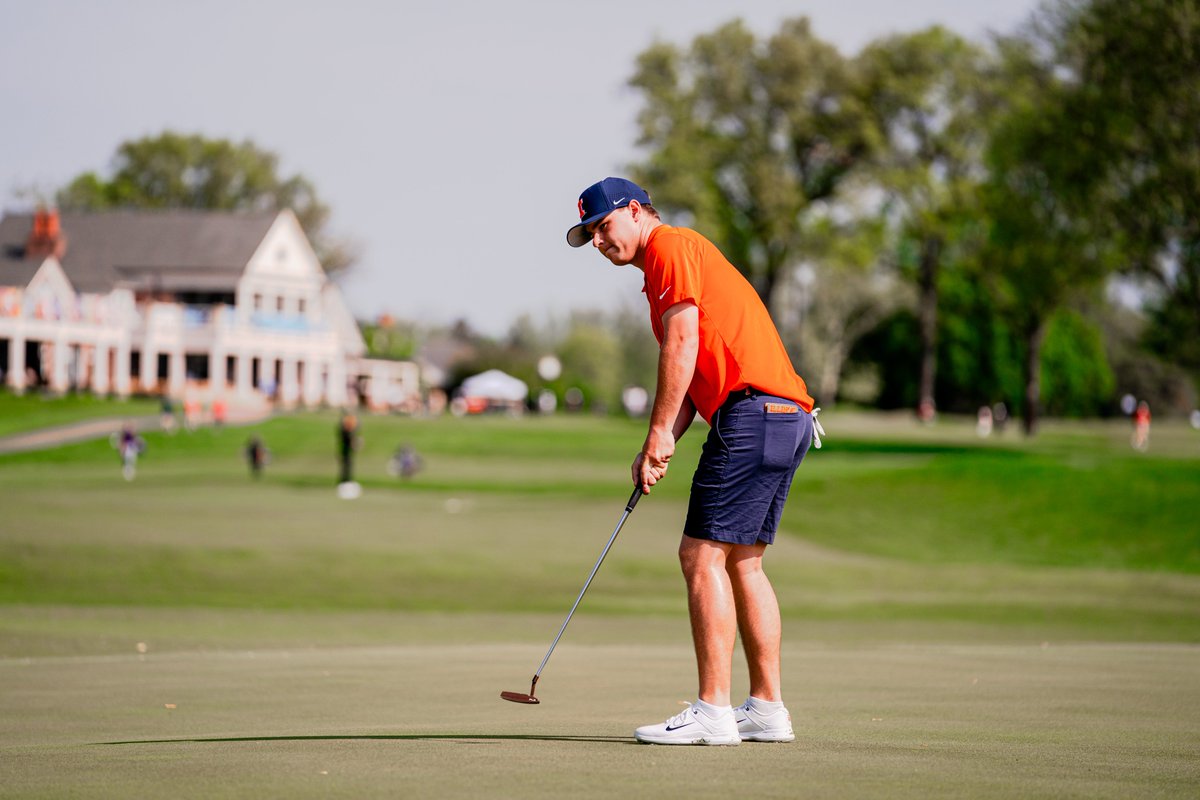 B1G Championship | Rd 3 @max_herendeen cards his second birdie of the day on 12 and the Illini are up to second place with 4-6 holes remaining. 📊: ow.ly/jQQT50RoHLf #Illini // #HTTO