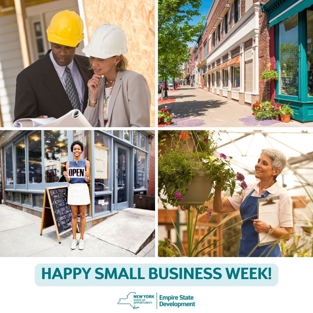 During #NationalSmallBusinessWeek, we're celebrating the small businesses that are the heart of New York's economy: from corner stores to innovative startups, these enterprises create jobs, drive growth, & enrich our communities! on.ny.gov/3MBw5wp