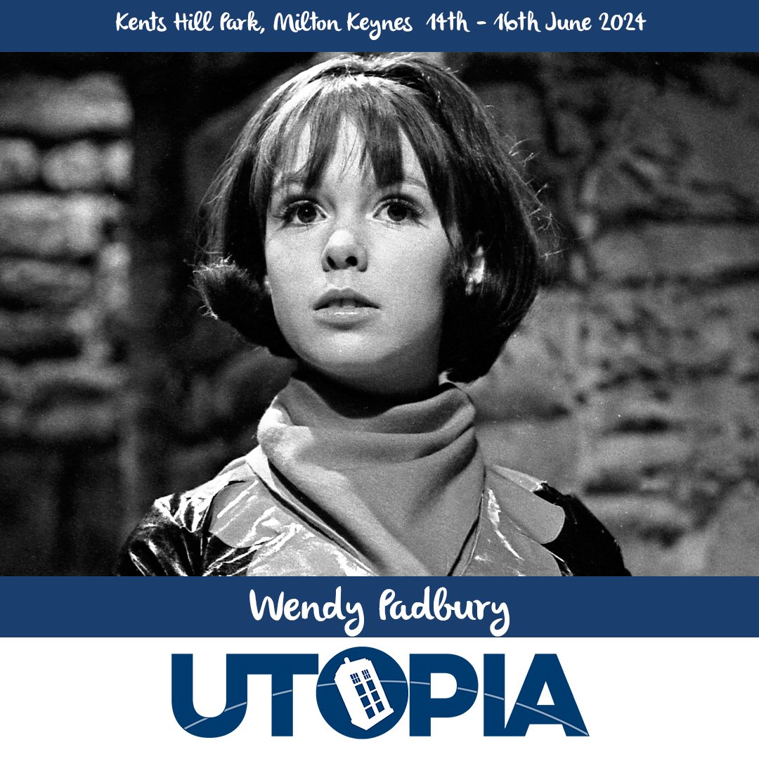 WENDY PADBURY will be joining us for Utopia 2024. Wendy is best known to #DoctorWho fans as Second Doctor companion Zoe, but she also appeared in the stage play Seven Keys to Doomsday as Jenny. Last tickets remaining! fantomevents.co.uk