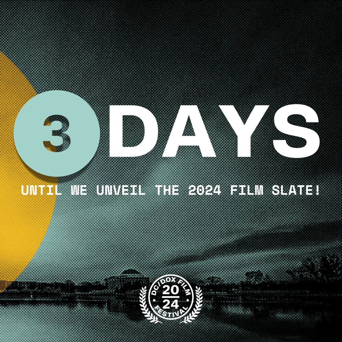 The countdown begins! ⏰ Three days to go until we unveil the full 2024 film slate... we can’t wait to share the incredible lineup we have in store for you! 🎥 This also means there’s only 3 days left to snag an “early bird” discount on DC/DOX passes! 🎟️ dcdoxfest.com