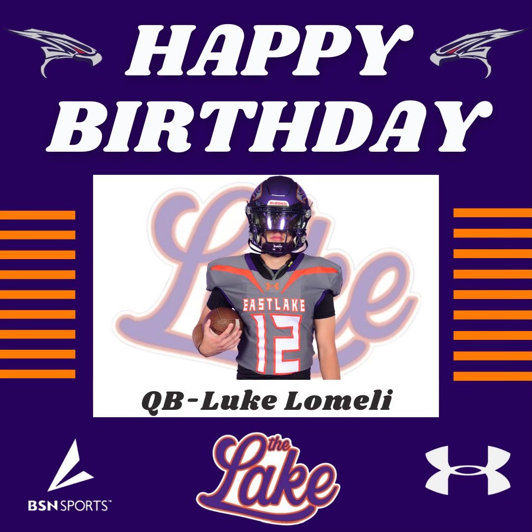 Help us give a big birthday S/O to QB1 Luke Lomeli! Have a great day! 🟣🟠🎂🎉🟠🟣#ufh #falconpride #soar #qb #athlete #birthday #happybirthday