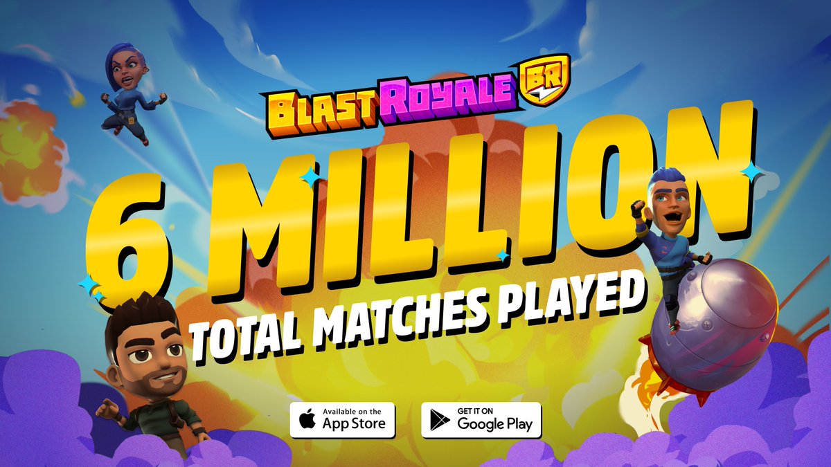 It’s been less than 3 weeks since we reached 5M games played… And here we are celebrating 1 more million, that’s over 45K games per day! 🤯 You guys are killing it on Blast Royale 👊