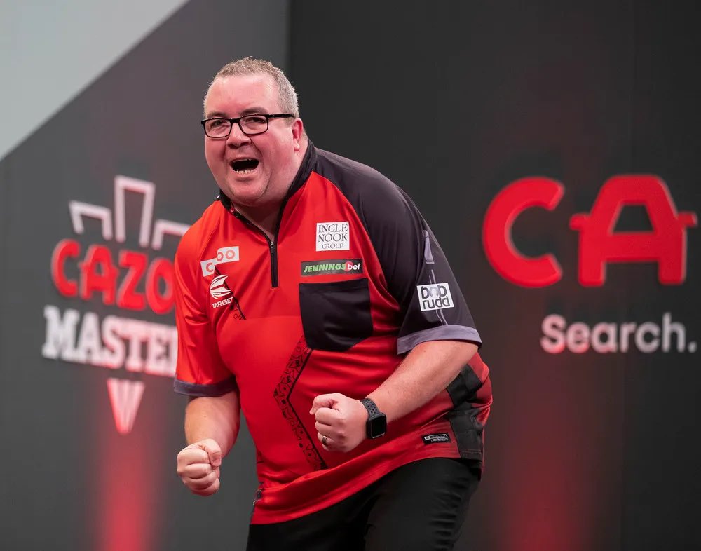 𝗕𝗨𝗡𝗧𝗜𝗡𝗚 𝗪𝗜𝗡𝗦 𝗔 𝗧𝗛𝗥𝗜𝗟𝗟𝗘𝗥 🎯🔥 Stephen Bunting wins a last leg decider 6-5 against Martin Schindler to reach the last 4 in Austria!
