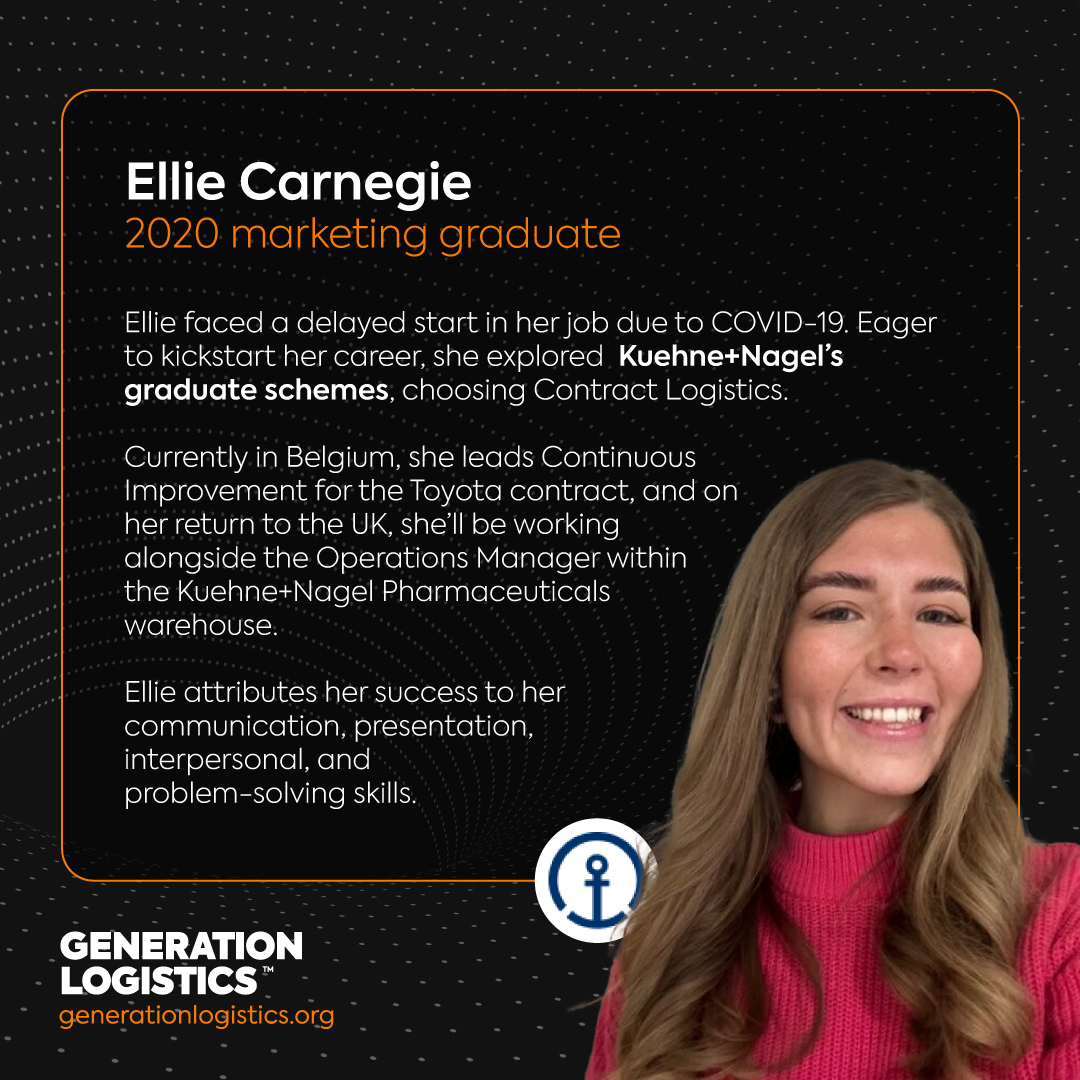 Ellie's graduate scheme with @Kuehne_Nagel took her all the way to Belgium 🇧🇪 Read the full story and loads of others on-site 🤗 generationlogistics.org/case-studies/ #LogisticsCareerStories #Graduate #GradScheme