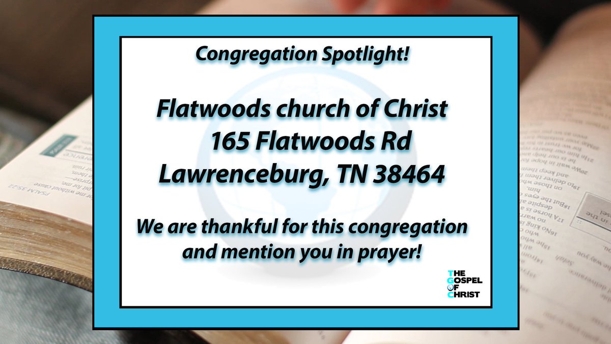We express our gratitude for the congregations supporting The Gospel of Christ! We invite you to join us in offering prayers for this congregation.

 #blessed #ChurchofChrist #FlatwoodschurchofChrist #Lawrenceburg