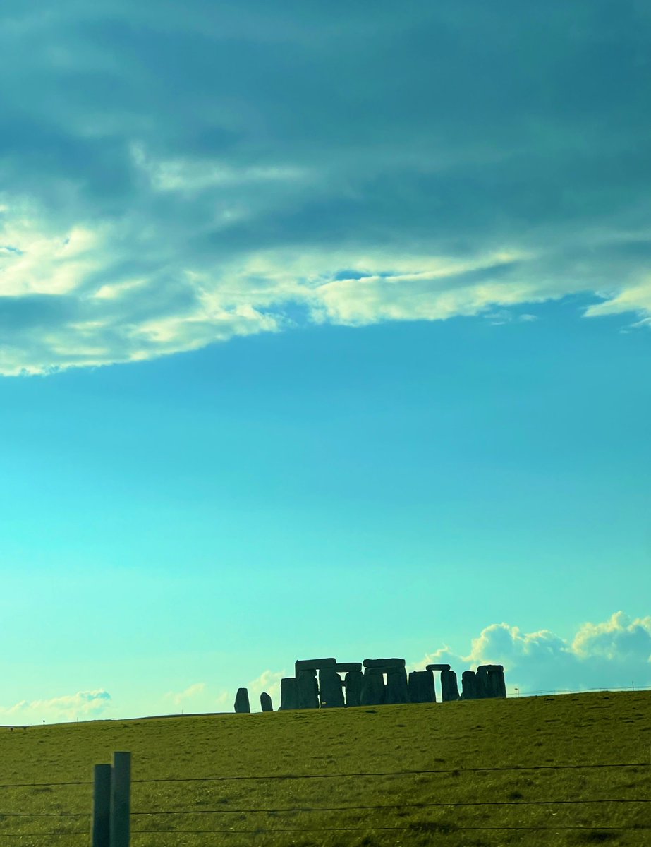 The team are on the road to visit @SouthWestIFT. A little view of Stonehenge on the way.