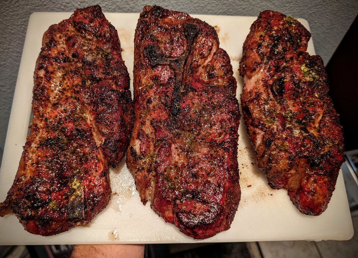 BBQBryan's tweet photo. Aight y'all last pic of the pork steaks.
These came out fantastic. Used @HelbergRanch all purpose rub this time https://t.co/SpRhGl9E4r