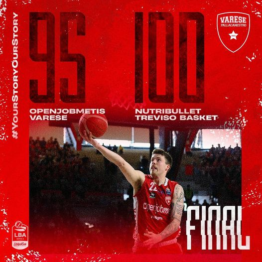 PallVarese's tweet photo. Finale a Masnago, vince Treviso.
#VarTre #NoiSiamoVarese #YourStoryOurStory https://t.co/ZbI4hdPTjF