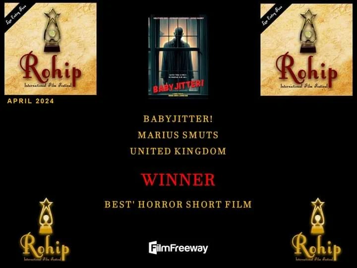 Babyjitter! Short film won a couple of awards at the weekend. We've sent the film to a few more film festivals and will be looking at more local ones.

#horror #horrorshort #filmaward #bestfilm #besthorrorshortfilm #demon