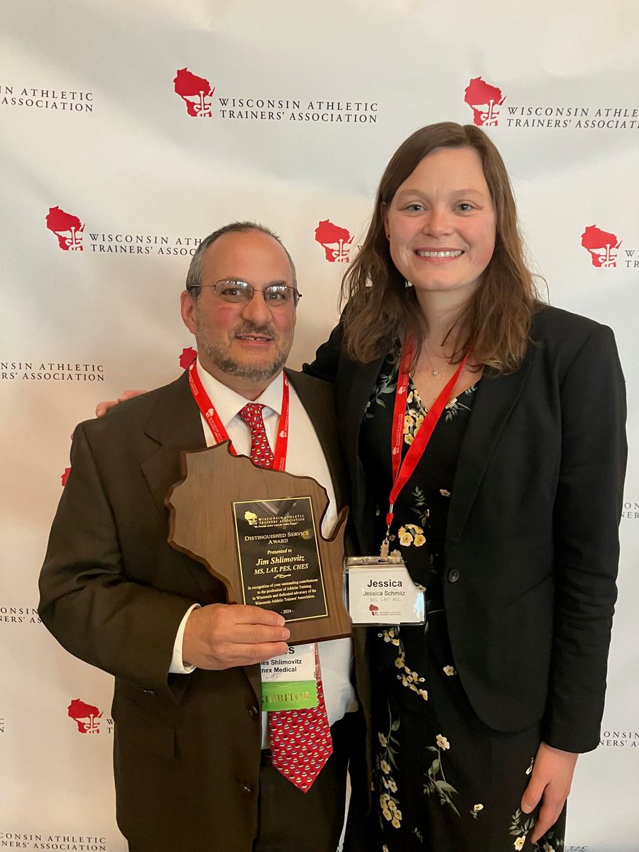 Welcome Jim Shlimovitz, MS, LAT to our Distinguished Service recipients.  30 years of milestones and friendships.  We’d like to say “Thank you” for everything we know that others can’t.

📷 (L) Jim Shlimovitz (R) Jessica Schmitz