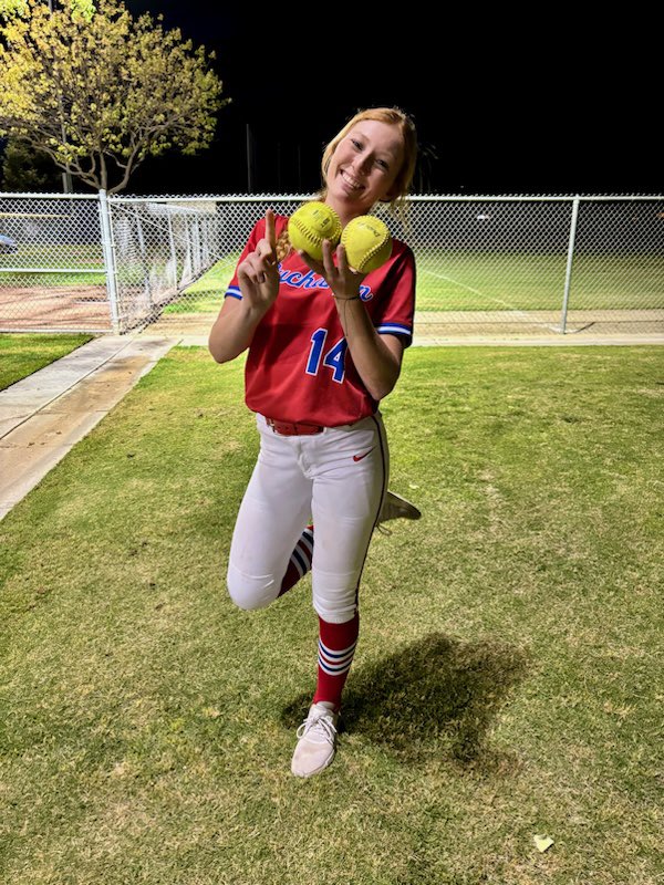 KadenceNulick's tweet photo. Hit 100 Ks so far for the season . . . and there is more to come ‼️💪🏻 So proud of my team for our success so far, round two has officially started!! @buchanan_sb @CSUMBsoftball https://t.co/7DcTGeFJD0