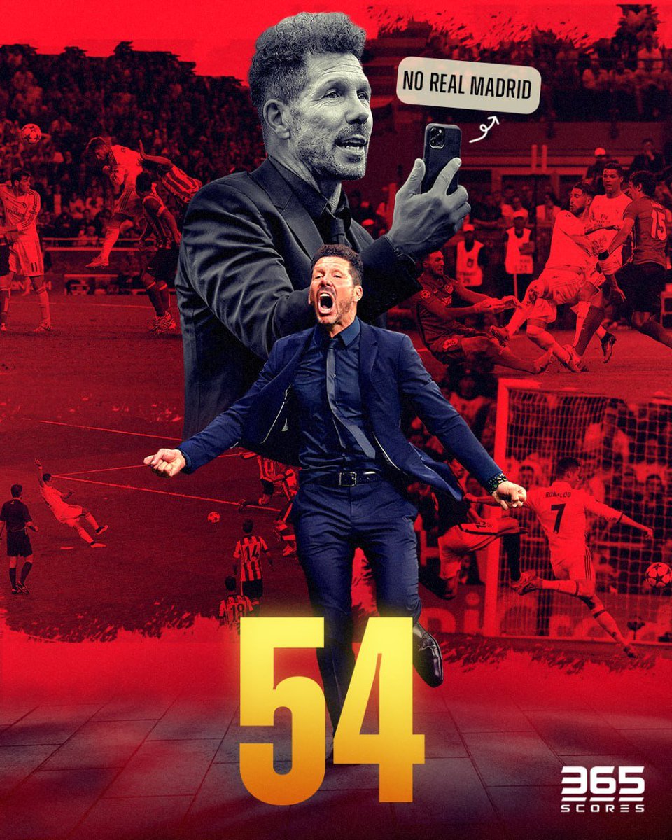 To wish a happy 54th birthday to the Atletico mastermind, Diego Simeone, we asked ourselves a question: 'What if Real Madrid didn't exist in Simone's life?' 🤔 2014: Lost the UCL final to Real Madrid 2015: Real Madrid knocked them out from the UCL quarter finals 2016: Lost the…