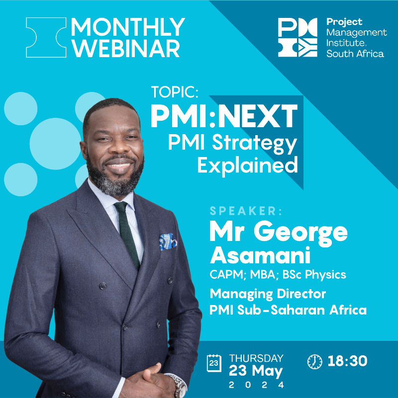 PMISouthAfrica's tweet image. PMI South Africa Chapters May Webinar focuses on PMI: Next 

PMI: Next is the new PMI strategy launched in January 2024. 

Register on the link below:

pmi.org.za/calendar?event…

#PMINext #Strategy #ProjectManagement #PMISouthAfrica