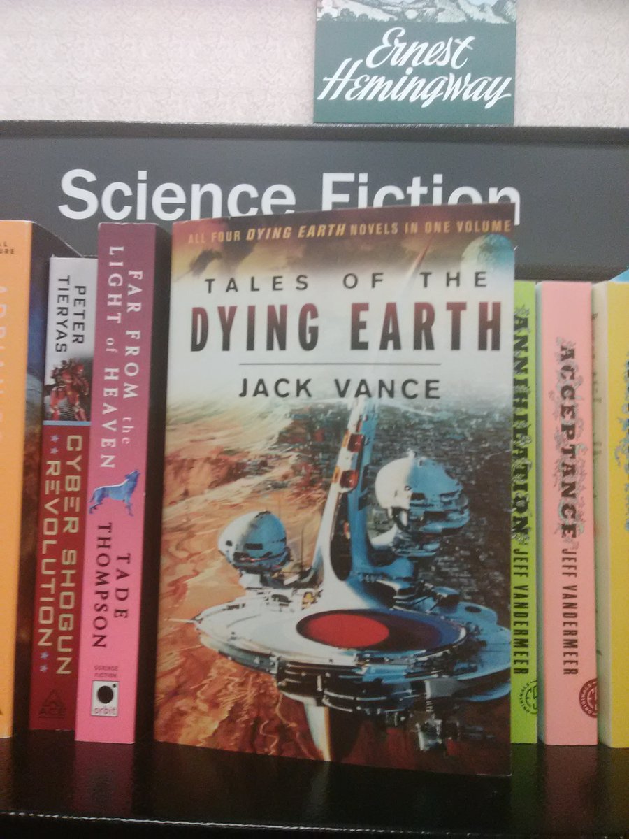 Stopped at @BNBuzz and was surprised to see some Jack Vance on the shelf. Already have it, so I hope someone picks it up. Not sure what else of his is still in print, maybe they'll get more in.