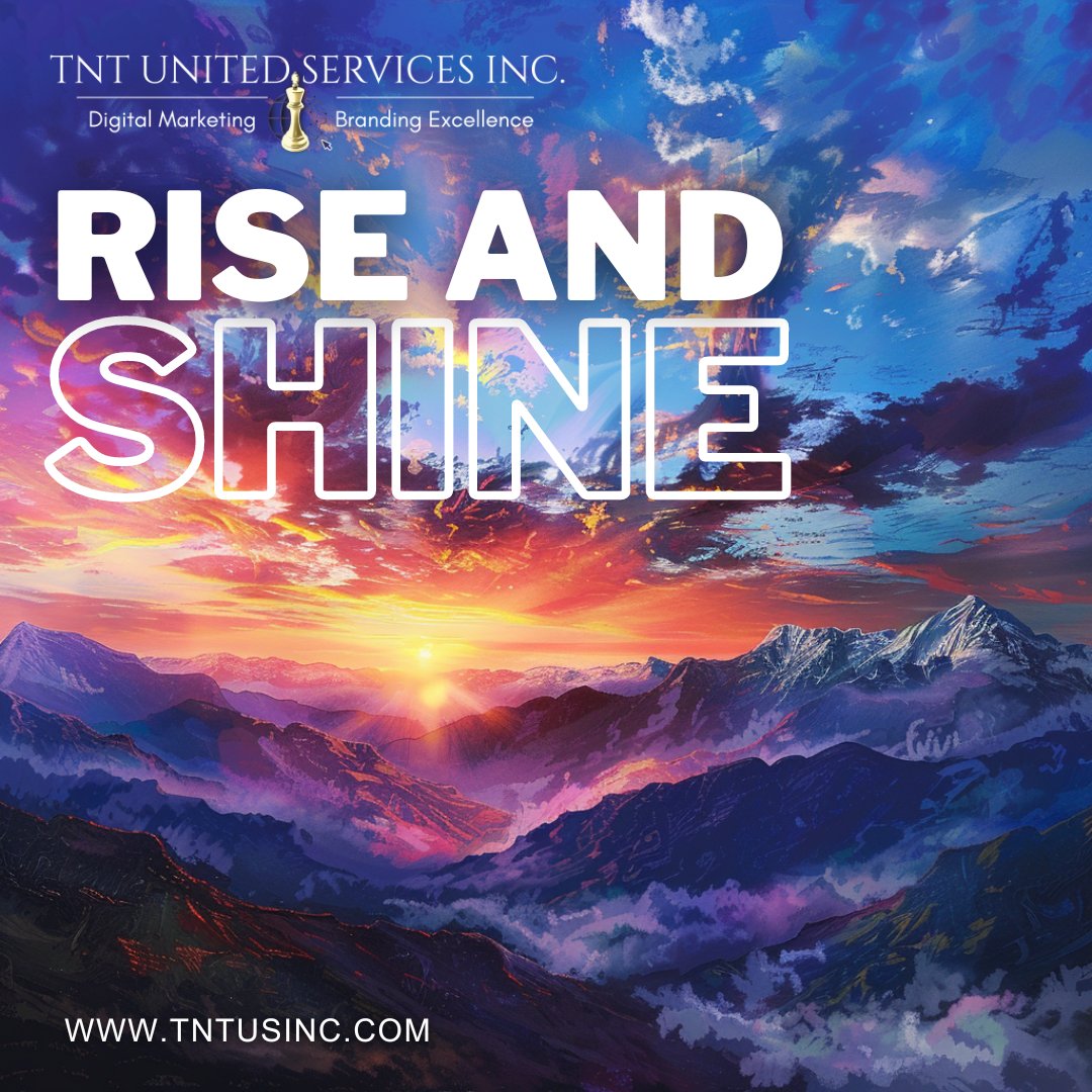 Rise and shine! Let today inspire greatness. Call Us Today at 888-959-5411 or Visit our website: bit.ly/3fEjmYb #tntunitedservicesinc #DigitalMarketing #digitalmarketingagencyny #digitalmarketingexperts #digitalmarketingservices #seoagency #longislandseoagency