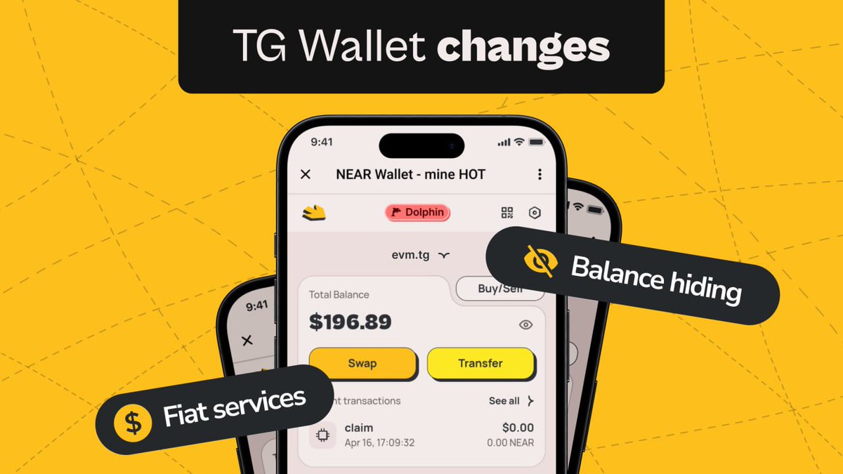 Some changes in telegram wallet 💛 - Added fiat services (more services and new currencies are planned) - Balance hiding ❓ What simple features would make onboarding in web3 easier for you?