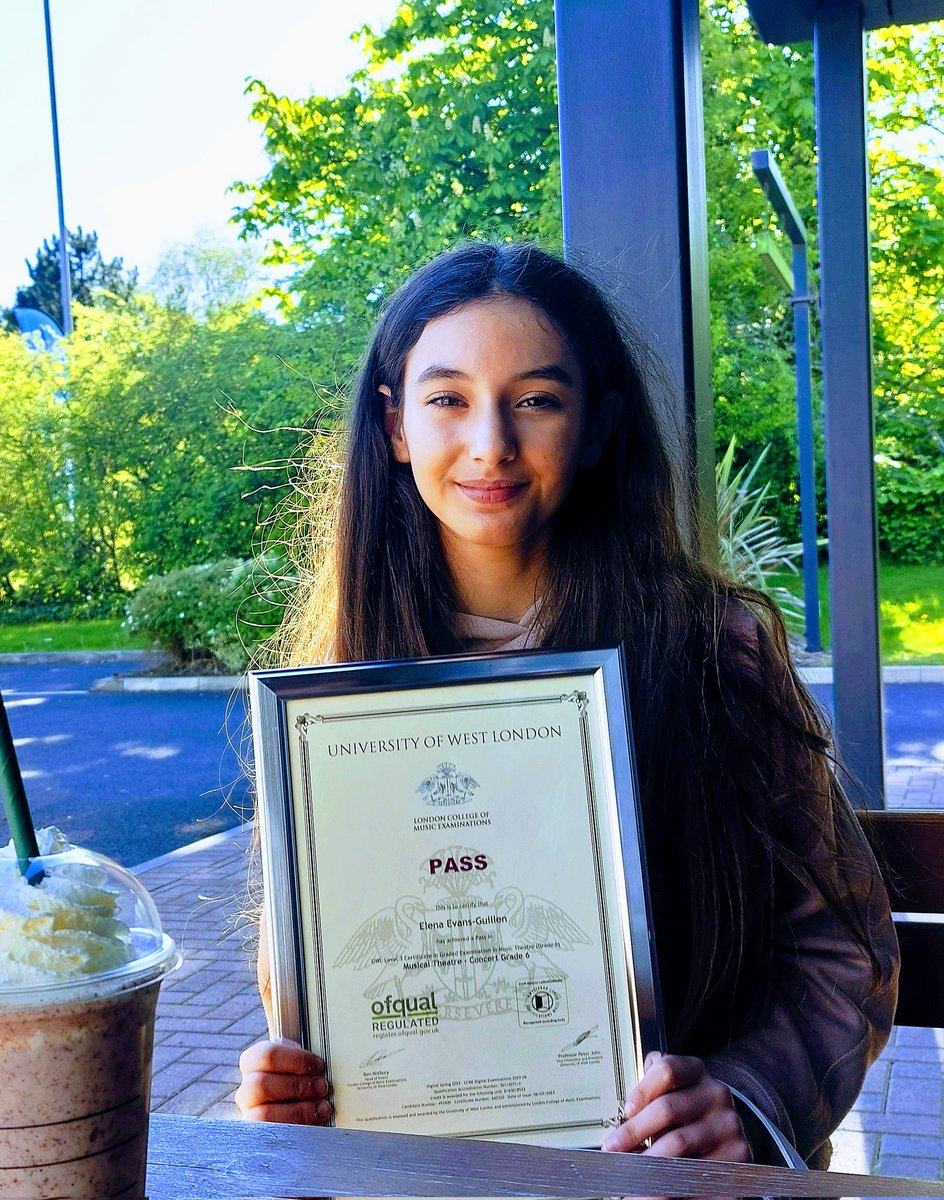 Really Happy 😍😍 to receive my @LCMExams Musical Theatre 🎭 Concert Level 6 Certificate ✨️