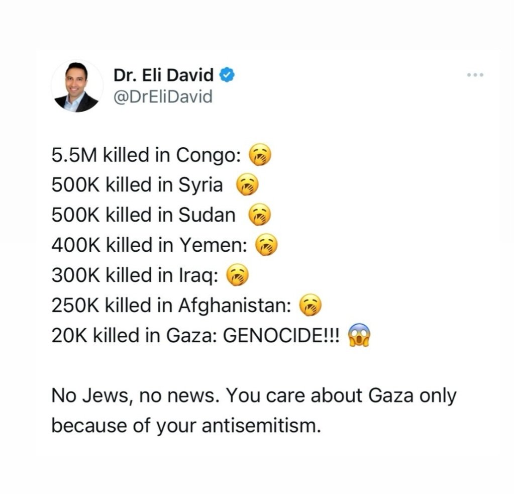 It makes me sick every time I hear the word 'genocide' mentioned related to the Israel Hamas war. I hope the souls lost in real genocides haunt those who take their lives in vain. #Antisemitism #Antisemitic