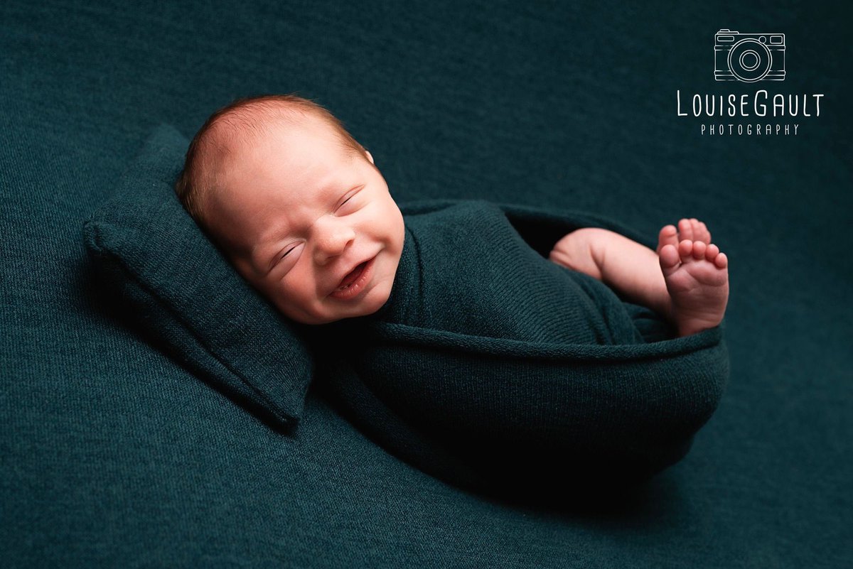 How many ways can you say #lovemyjob?! Baby smiles are the best and just make our day!! #louisegaultphotography #newbornphotography