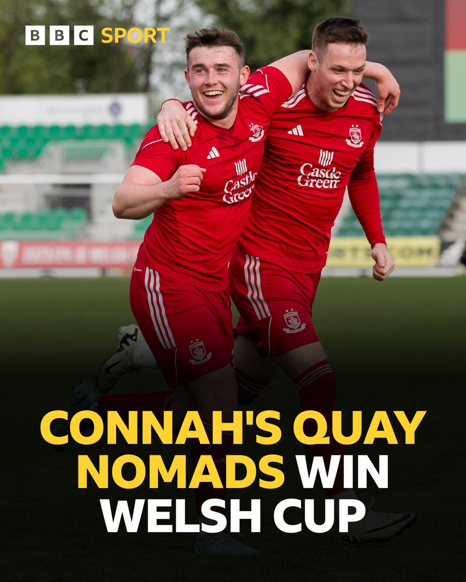 🏆 Connah's Quay Nomads have won the Welsh Cup with a 2-1 victory over The New Saints, who are denied the treble ⚽️ #BBCFootball