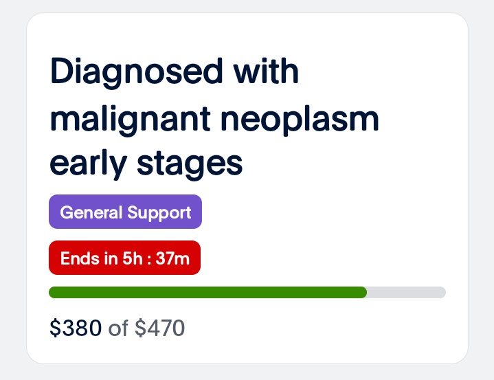 AWESOME JOB EVERYONE $90 TO GOAL 5HRS LEFT GOD BLESS YOU ALL 🤠 🇺🇸 ✌️Diagnosed with malignant neoplasm early stages. LETS FINISH STRONG 💪
paypal.com/pools/c/93LimA…