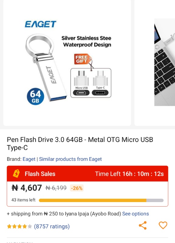 🎉My favourite category on the Jumia space,Items are sold at UNBEATABLE prices...prices you can't get elsewhere,check it out for yourself and thank me later,click 👇

kol.jumia.com/s/7R1LAeZ

#Jumiakolprogram #JumiaNigeria #flashsales #discounted #bestrates #topdeals #bestdeals