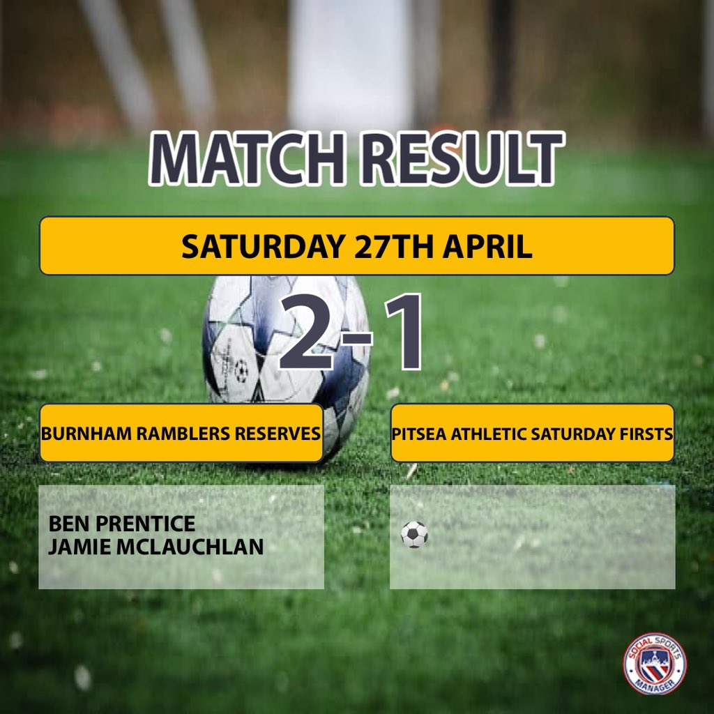 A great 2-1 win for the Res’s yesterday.  Much improved perfromance by all against a decent side.  

MOM Will Ritchie