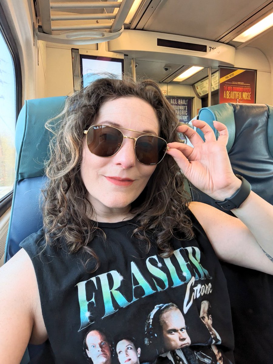 Your girl's heading to the streets of Brooklyn, where I can only imagine no one will think twice about stepping to the woman in the Frasier shirt