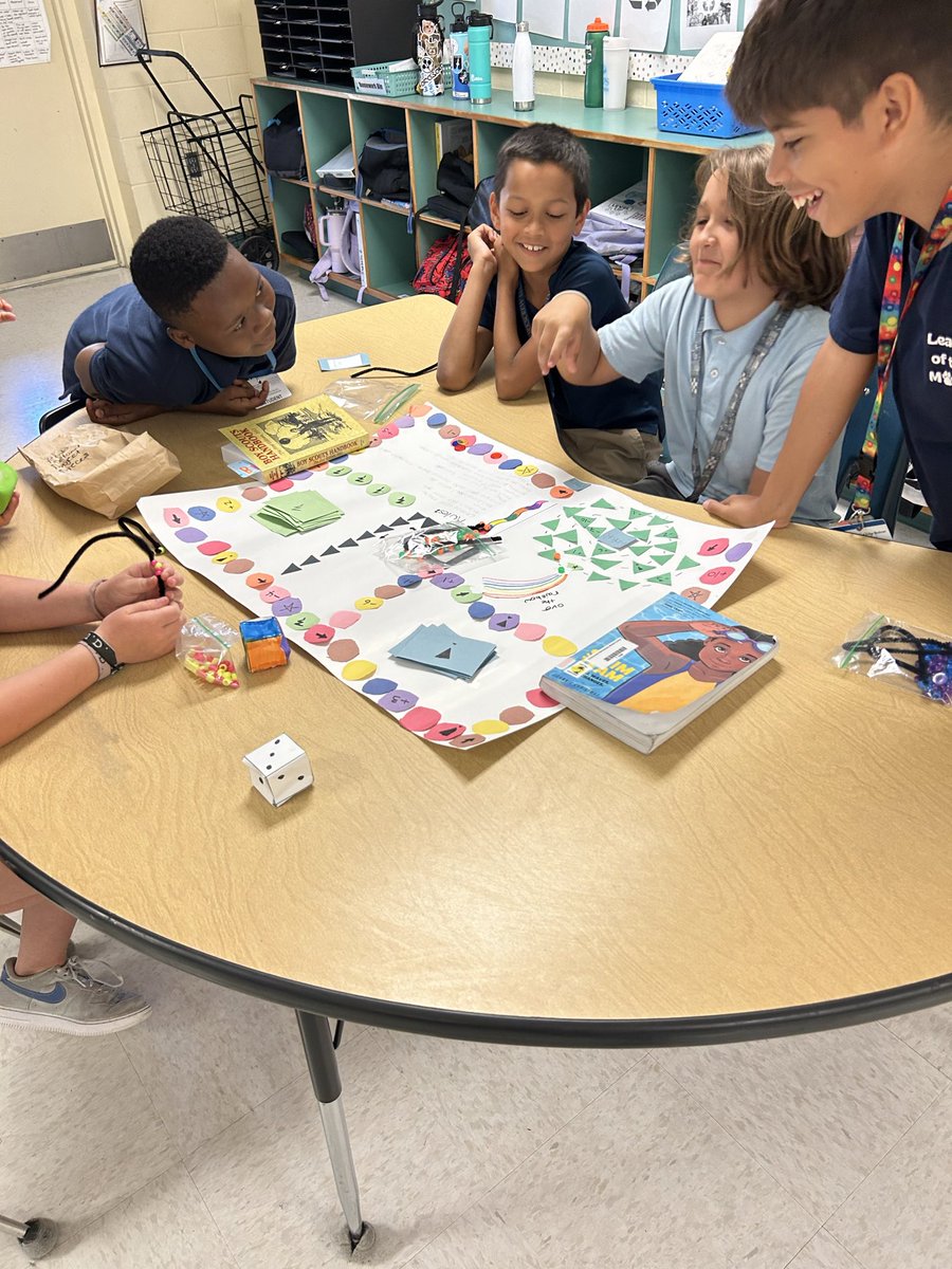 Look at those smiling faces! We started our Friday morning off by learning and playing board games created by a few of our classmates and their families. <a href="/CESCorkyBear/">Corkscrew Elementary</a>