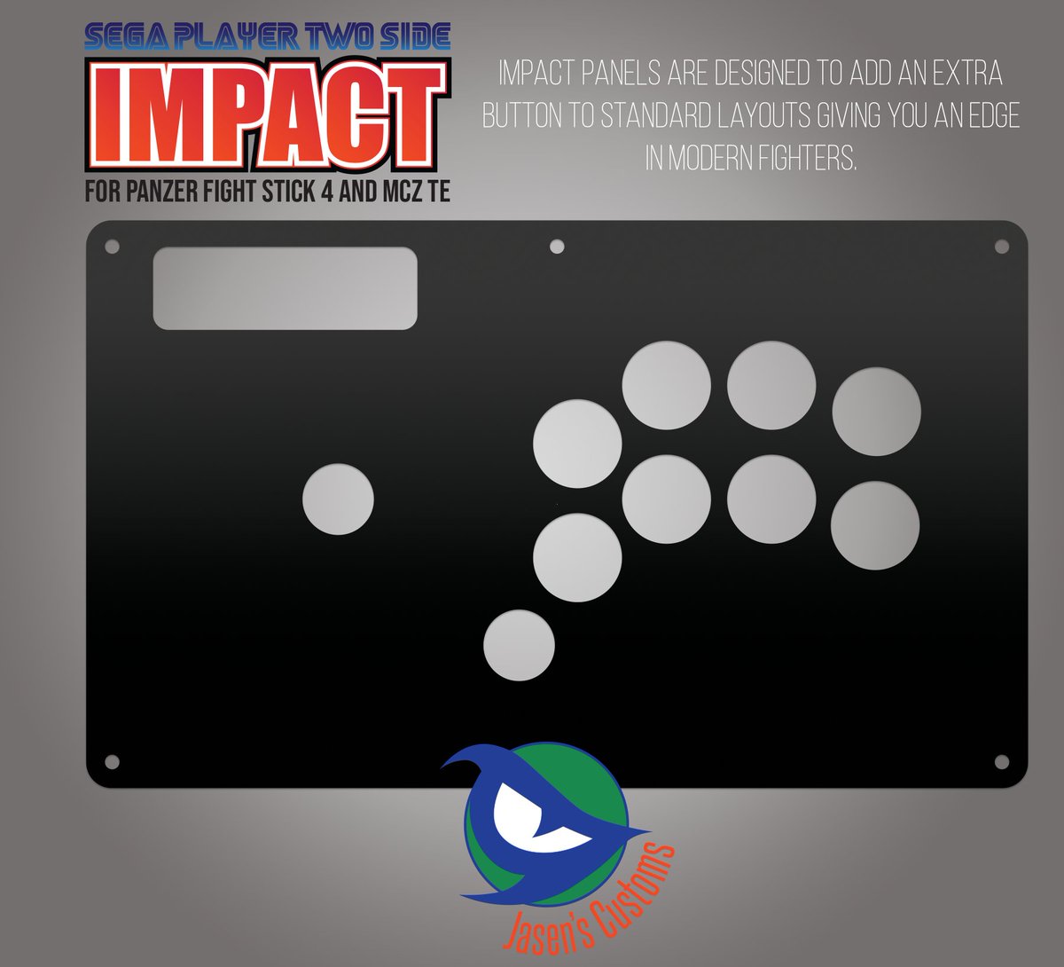 Coming in a couple weeks - the new #IMPACT series of panels. Extra buttons shouldn't be limited to #AllButton layouts. We'll start with our favorite layout - Sega Player 2 side and branch out from there.