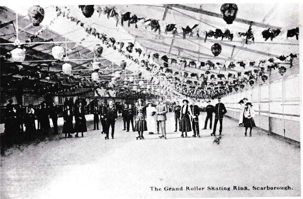 The Grand Roller Skating Rink, formed part of the Olympia building from 1909 but converted back to a cinema two years later as the craze wore off #ScarboroughUK
