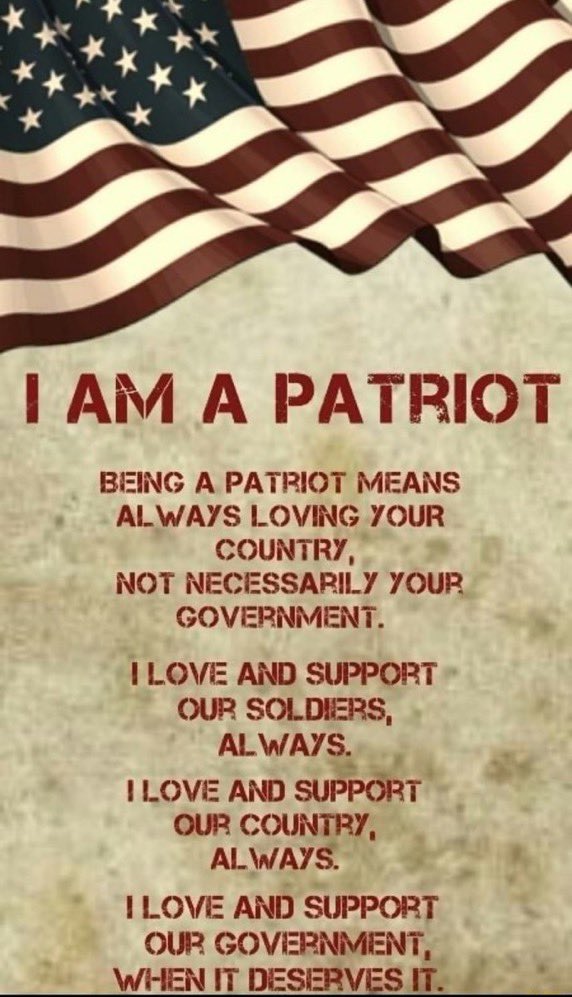 I am a patriot!!