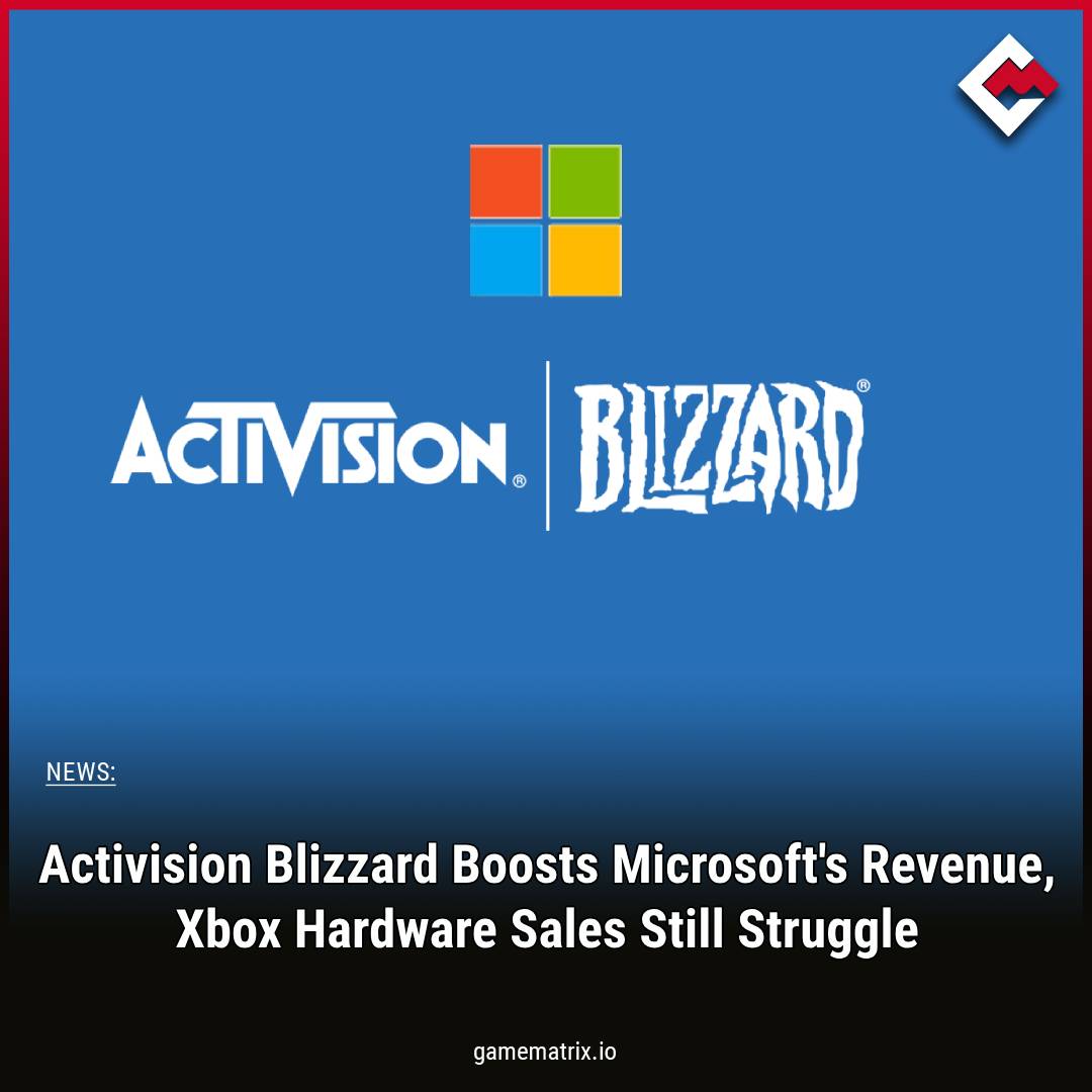 Gaming revenue is on the rise, but #Xbox consoles continue to struggle. #Microsoft's latest earnings report sheds light on the impact of the #ActivisionBlizzard acquisition.🎮
.
Stay tuned for excited #gamenews and updates.
#GameRevenue #Gamers #Gaming #VideoGames #Gamematrix_io