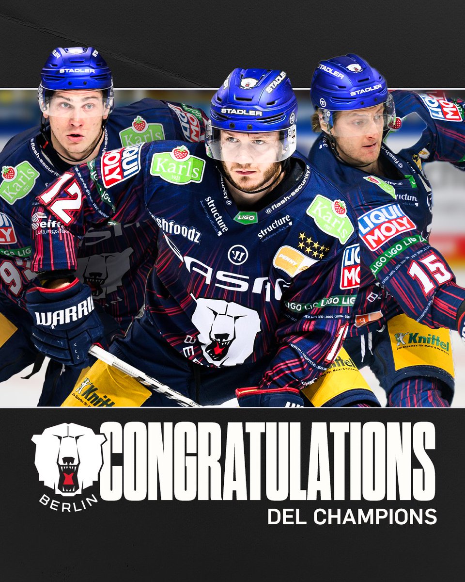 10 TIME CHAMPIONS! 🏆

Congratulations to @Eisbaeren_B as they became Deutscher Meister for the 10th time! 

@AEGworldwide