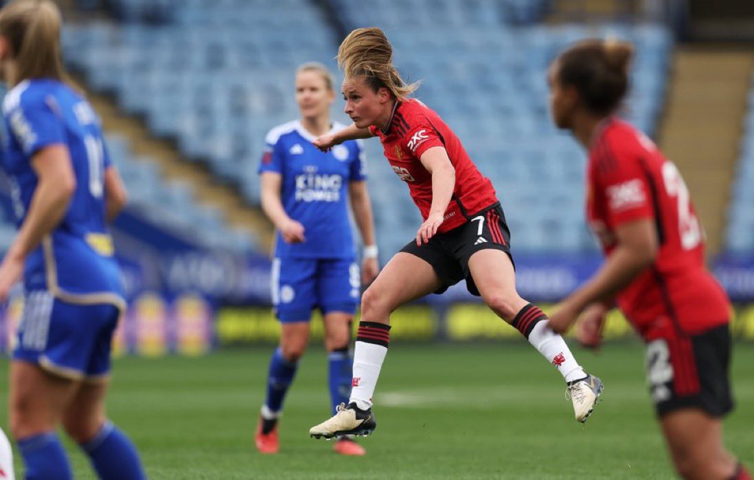 Las chicas derrotaron al Leicester 1-0. El gol lo hizo Ella Toone❤️🫡🫡#MUWomen