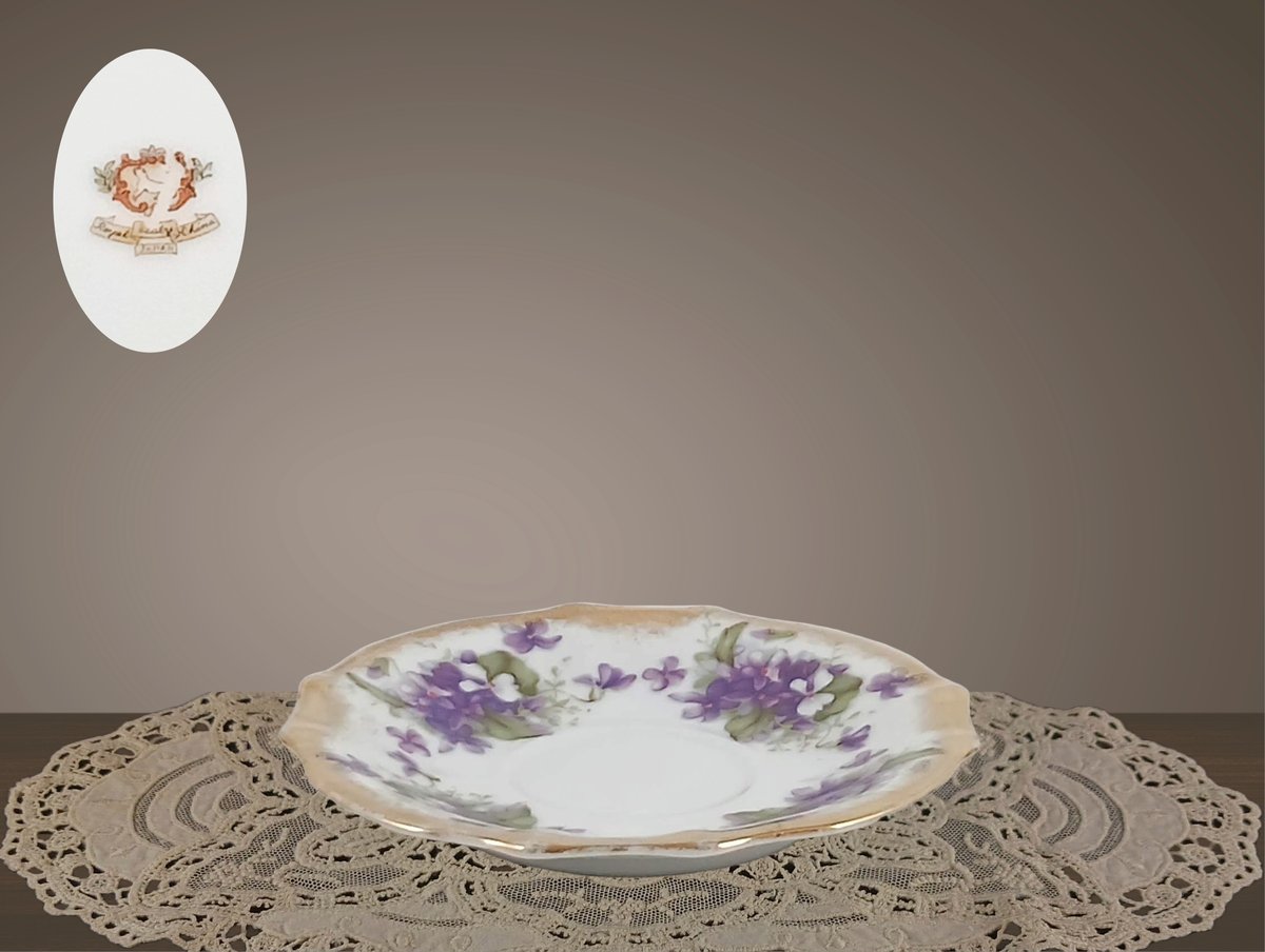 Vintage Royal Sealy China Japan Tea Cup Saucer Only Violets with Scalloped Edge and Gold Gilding forgottenkeepsakes.etsy.com/listing/170845… #purple #gold #ceramic #royalsealy #vintagebonechina #trinketdish #teacupsaucer #violetflowers #floralpattern