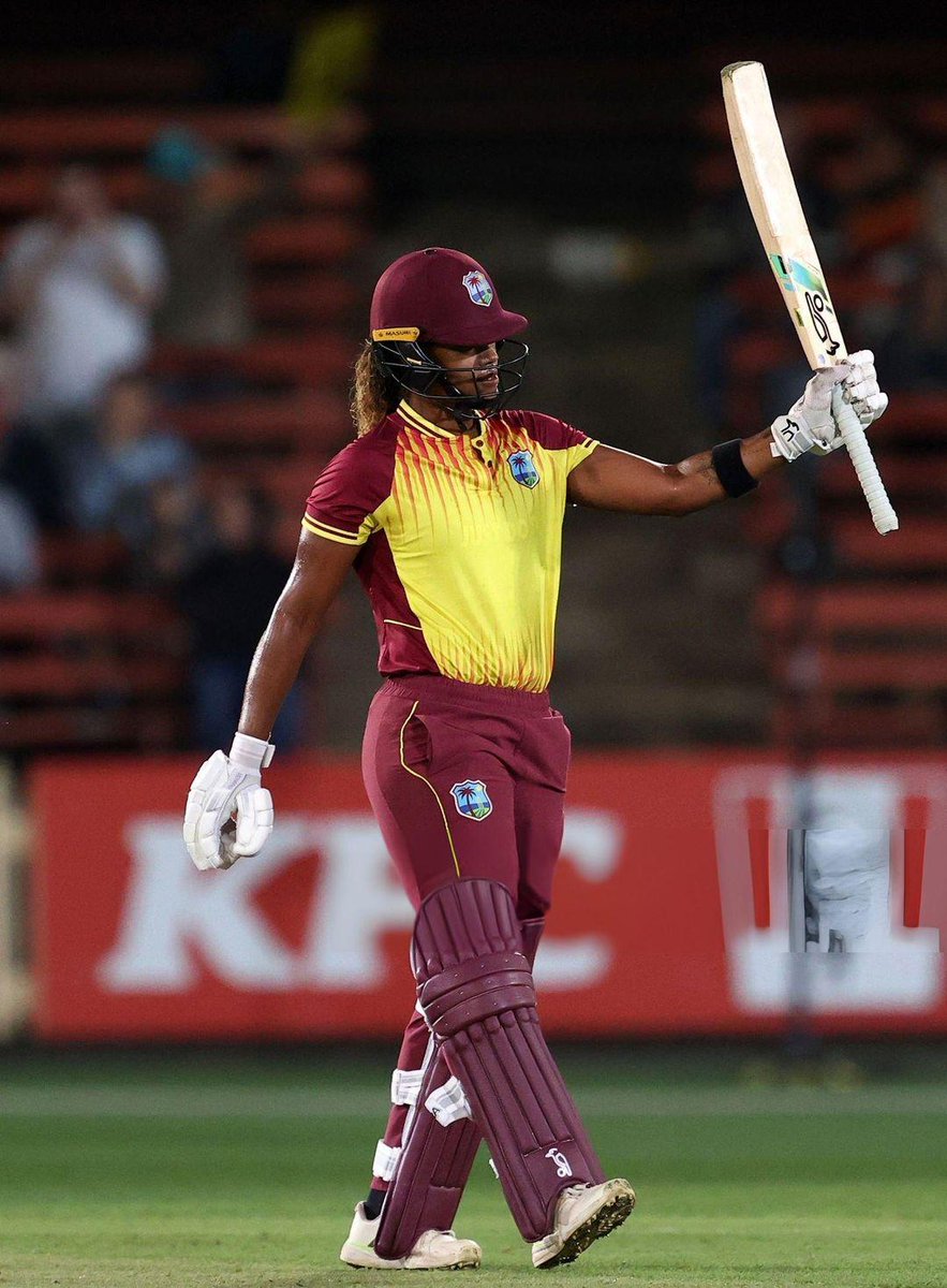 Most women's T20I matches with 50+ runs and 3+ wickets:

3 - HAYLEY MATTHEWS🏝️
2 - Dane van Niekerk🇿🇦
2 - Tahlia McGrath🇦🇺
2 - Queenator Abel🇰🇪
#PAKvWI