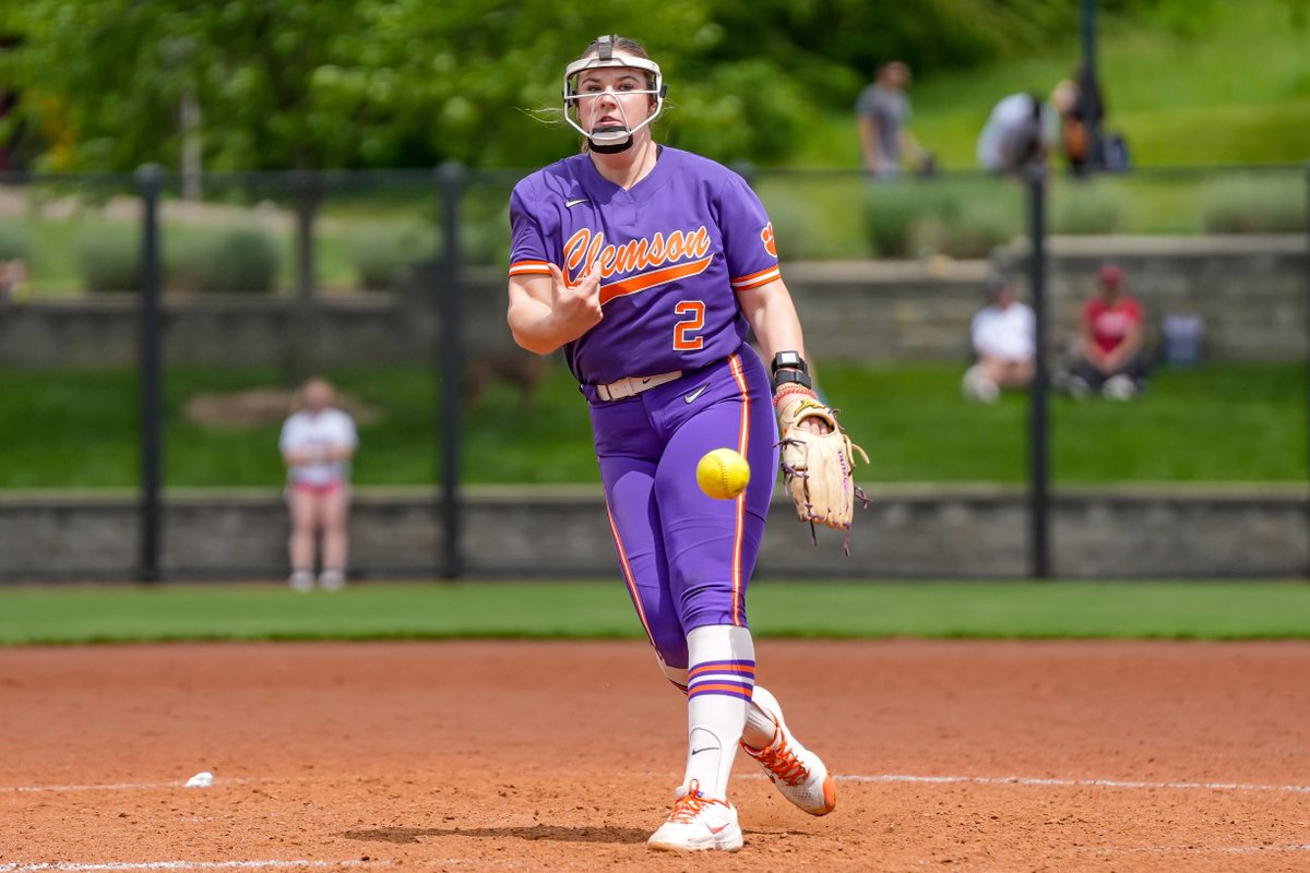 TIGERS WIN! TIGERS WIN!! Brooke McCubbin strikes out the final batter of the game as the Tigers claim the 11-5 win in the regular-season finale. The Tiger offense combined for 11 hits to mark the 12th time this season Clemson has tallied double-digit hits.