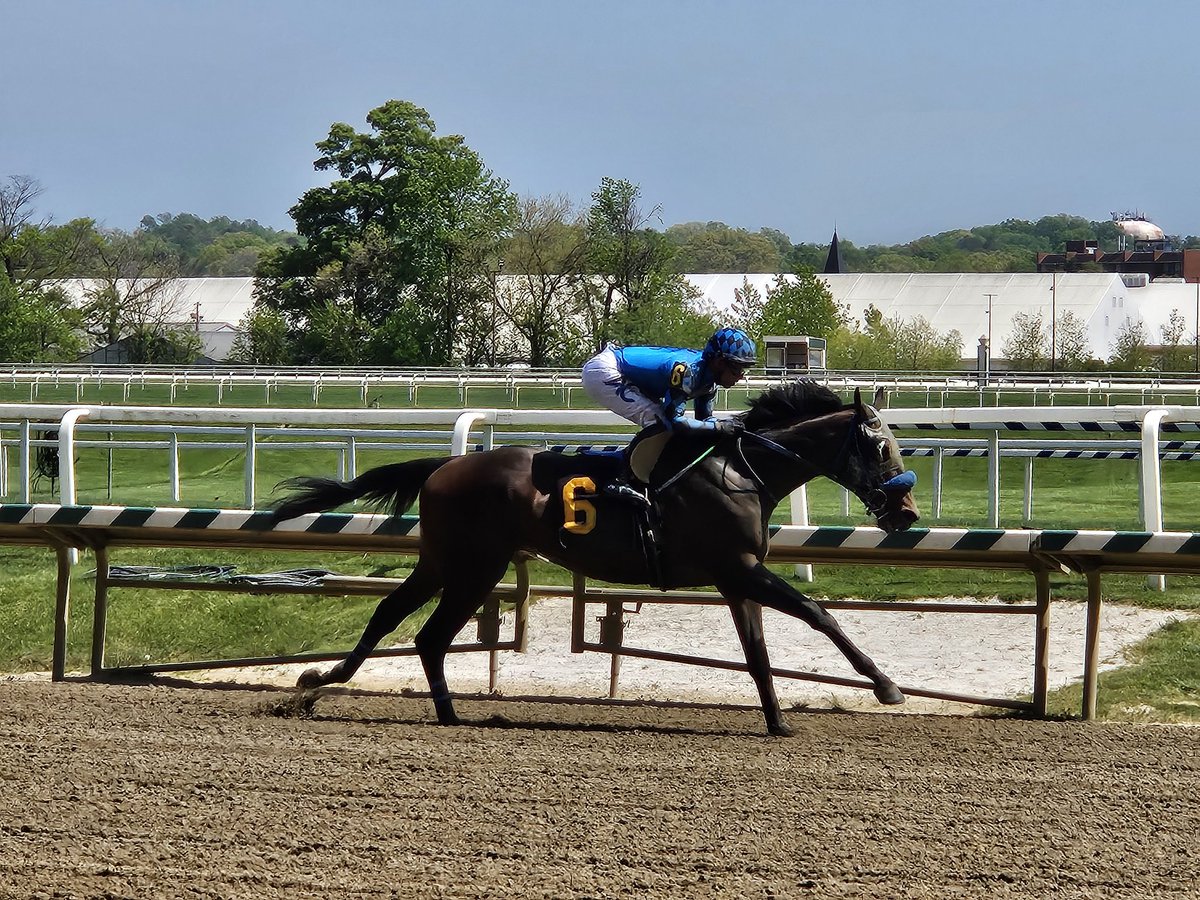 It's Costner and @ACruzz01 to take R5 @LaurelPark for trainer Mike Jones Jr.