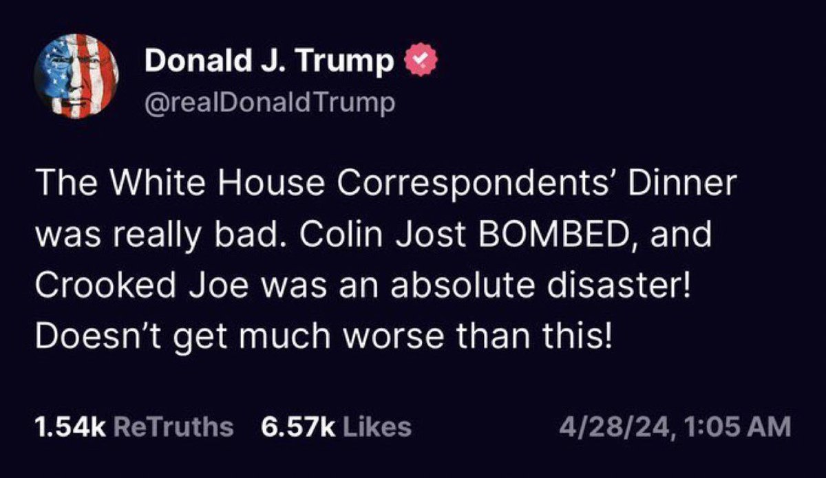 araviapa's tweet photo. #Poutus is angry because they laughed at him! I agree w/ Joe Biden that he is a grown up running against a 6 year old! #Trump is so thin skinned, he was never brave enough to attended. #Biden showed how a secure person can enjoy jokes about him.
#WhiteHouseCorrespondentsDinner https://t.co/m2MWr6PUDH