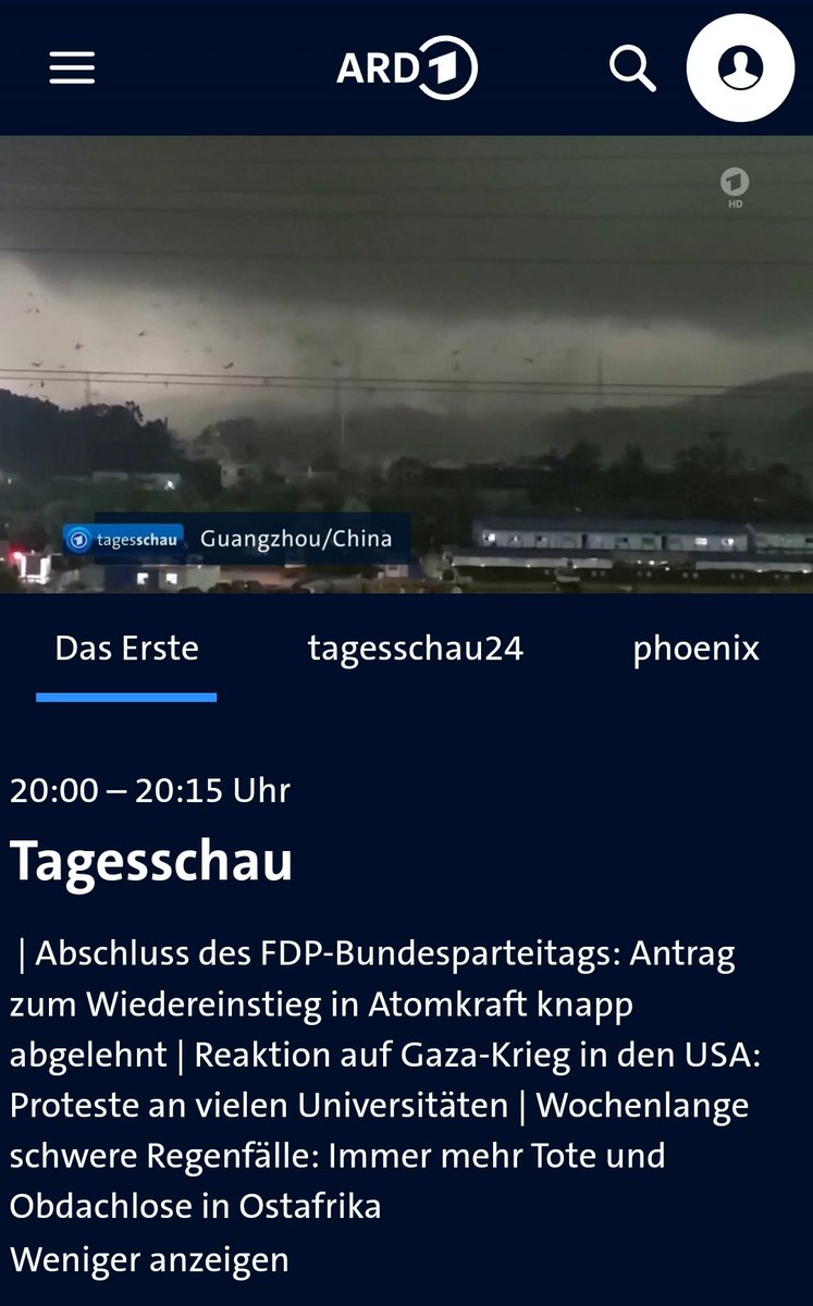 Das waren die Themen der heutigen Tagesschau. Ob die genauso ausgesehen hätten, wenn in Hamburg über tausend Rechtsextreme ein viertes Reich gefordert hätten? Wäre dann auch über Regenfälle berichtet worden?