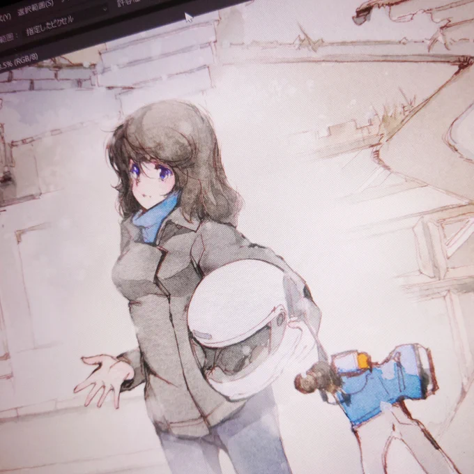 昔の絵に加筆して出展します。5/21(火)〜6/2(日) 名古屋「セントラルパークギャラリー」で開催の #ジスター展(03)。原画ではなく印刷されたものを展示ですが、複製原画を通販してもらえます。 #ジスター展制作中 