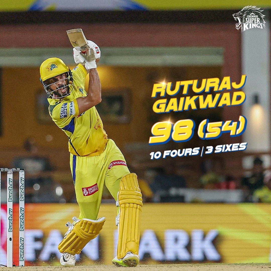 Ruturaj Gaikwad Won The Player Of The Match Award For His Terrific Knock. 

- The Raja of CSK. 💛🫡

@Ruutu1331 | @ChennaiIPL
#RuturajGaikwad | #RocketRaja | #WhistlePodu | #IPL2024