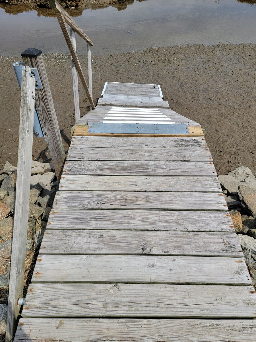 Long but good morning and afternoon of getting the dock back in with Dad. Had to replace the plank the hinge goes on finally, this dock has evolved a lot in 20ish years. All of it just my Dad and I!