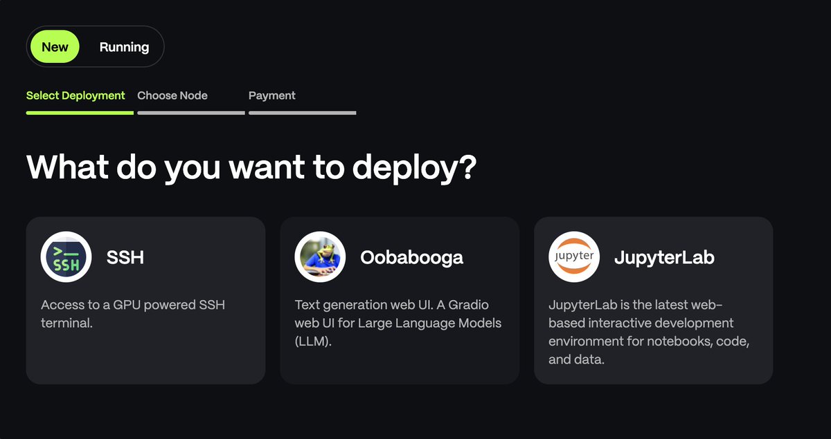 One-click deployments are now live! 🖱️ Our next goal? To expand our deployment options, catering not only to AI but also to cloud gaming and various other platforms that demand GPU power. Stay tuned for more updates as we continue to evolve and empower with ease of access!…